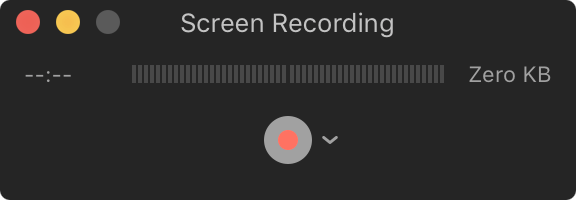 Image of the screen recording Quicktime window