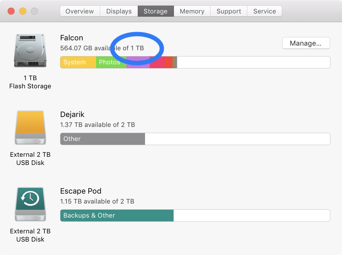 A screenshot of the "Storage" tab in macOS's "About This Mac" tab, showing a 480GB hard drive